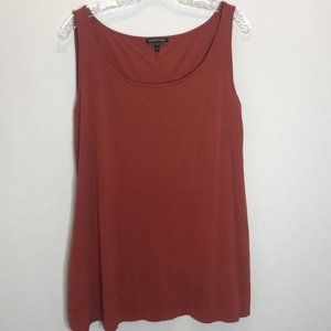 EILEEN FISHER silk tank in rust , size Large